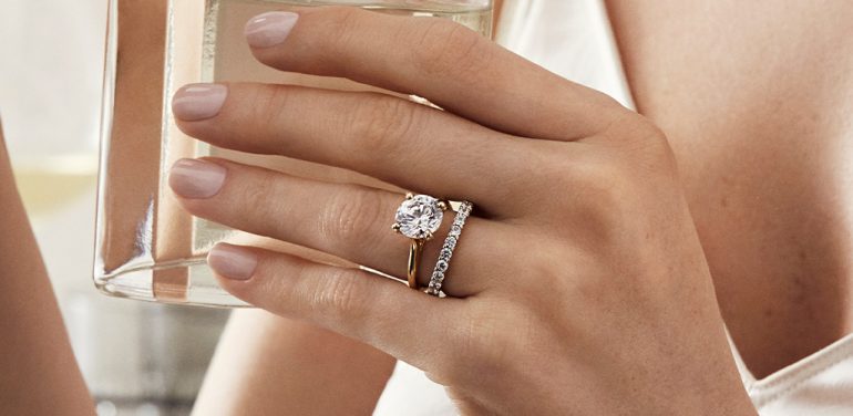 How to Wear an Engagement Ring and Wedding Band